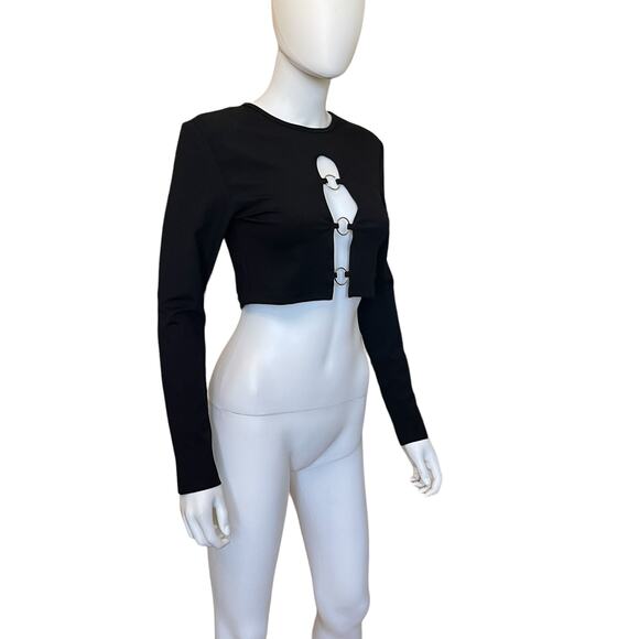 New ~ EDIKTED ~ Patricia Open-Ring Crop Top Size XL - Picture 2 of 8